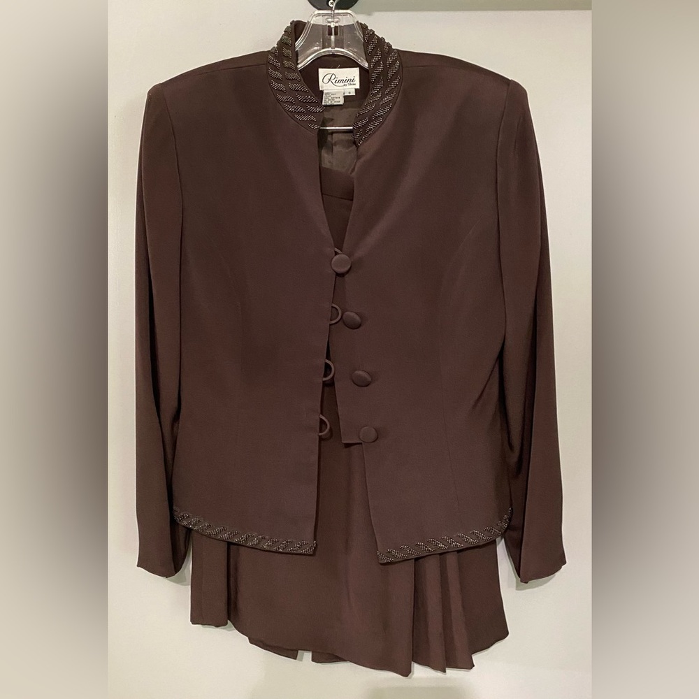 Rimini by Shaw, Skirt Suit, Beaded Detail, 8